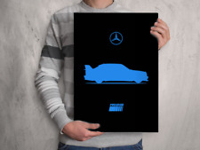POSTER - MERCEDES BENZ 190E EVOLUTION 2 - A4 A3 A2 , Car Silhouette