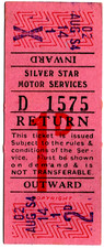 Bus ticket:  Silver Star Motor Services, Salisbury, Insert Setright