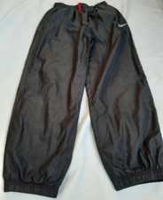 NIKE BOYS FULL LEG  INTO ANKLE TRACK SUIT BOTTOMS BLACK (SHELL) 10-12  YEARS