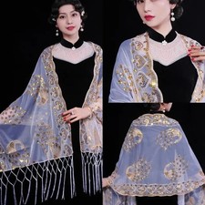 Lace Hollow Floral Sheer Scarf