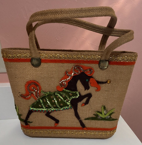 This vintage burlap unicorn