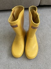 Kids Childs Boys Girls Hunter Wellies Wellington Boots Yellow Size 13 Uk EU 32