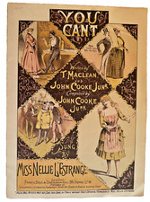 Victorian Music Hall Sheet Music- Comic Song - c1895 - Lithograph Cover