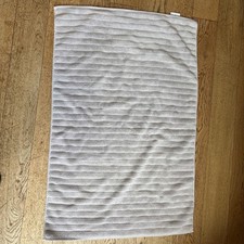 WHITE COMPANY Hydro Cotton Ribbed Bathmat Pearl Grey 106cm x 70cm