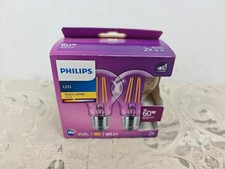 Philips LED Classic A60 Light Bulb Set of 2 [E27 Edison Screw] 7W = 60W Equivale