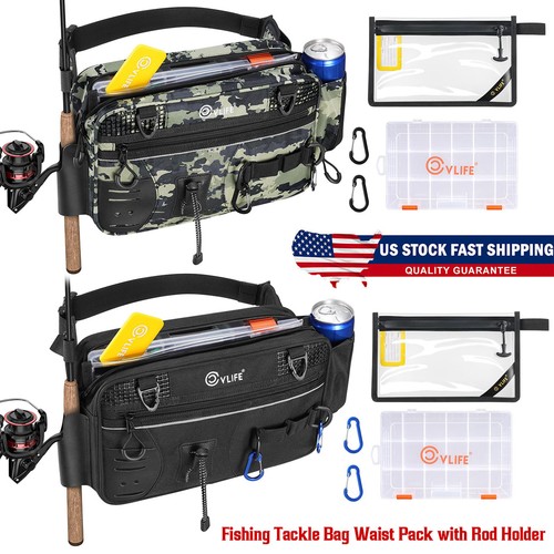 Fishing waist pack rod - pack, w/