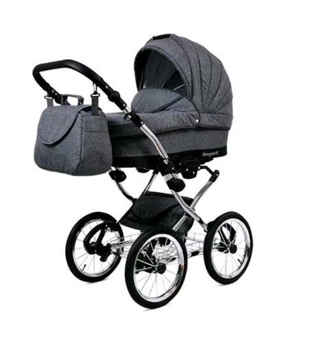 Bebecar grey single pram - grey,