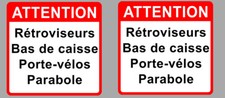 2 x ATTENTION RETRO PARABOLA