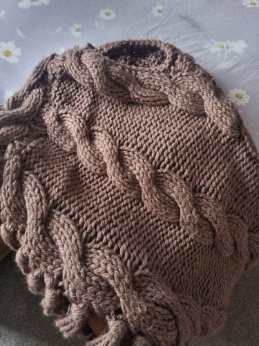 Hand knitted ladies - knitted, brown
