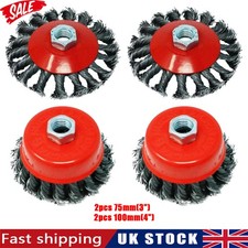 4x Twist Knot Wire Wheel Cup