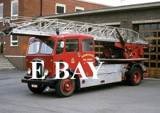 Derbyshire Fire Brigafe turntable ladder fire engine colour slides