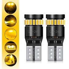 2X Yellow Amber LED Camper Trailer Interior Light Bulbs 12V T10/921/194 24SMD