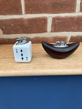 Vintage  Japanese Table Lighters Playing Cards Not Working