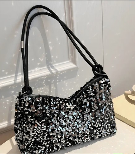 Ladies sequin handbag - handbag, evening