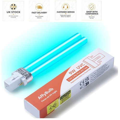 G23 pls replacement bulb - 9w, uv