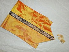 MARRAKESH STYLE SILKY SHIMMER APRICOT ORANGE TANGERINE TABLE RUNNER 13 X 76  