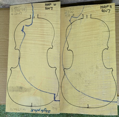 Map10 maple violin viola - viola, back