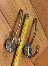 2x Reclaimed Coat Hooks peg rack stand vintage original. -(CD6)