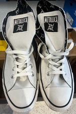 Converse Metallica CT Hi 111119F White/Black Skull Graphic Mens 10 Womens 12
