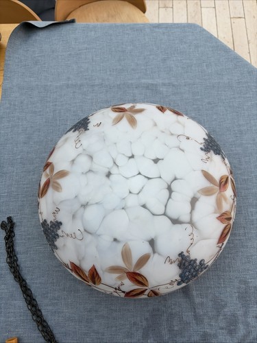 Antique art deco mottled glass - art,