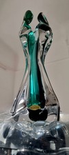 Murano Made in Italy  Sculptured Glass lovers Embrace. Wedding Gift, Tall 35cm 