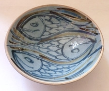 ARCH POTTERY St Ives DECORATIVE CORNISH FISH BOWL