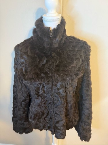 Vintage guess faux fur bomber - faux,