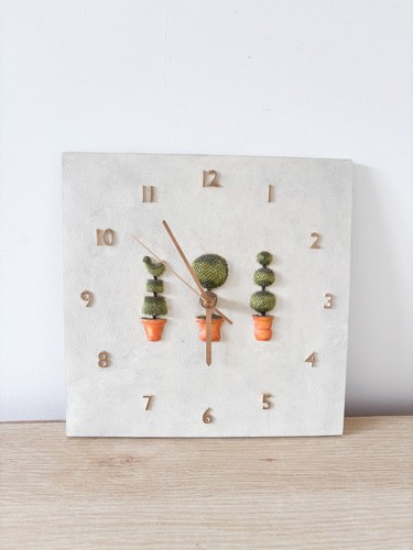 Square ceramic wall clock - square,
