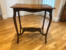 Vintage occasional table solid wood , queen anne detailed legs