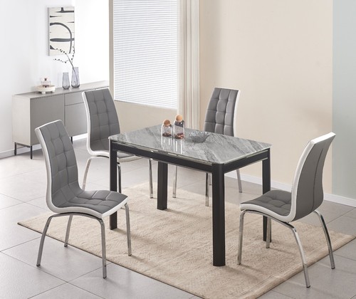Dining table set grey marble - set,