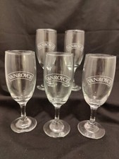 Set X 5 VanRoyce Champange Wine Glasses Vintage Caravan Memorabilia Perfect VGC