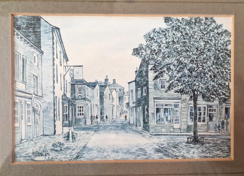 Vintage print framed - print,,
