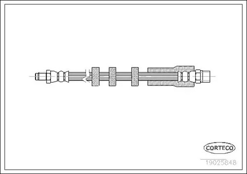 Flexible brake hose - , axle