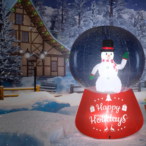 5ft inflatable snow - snow, globe