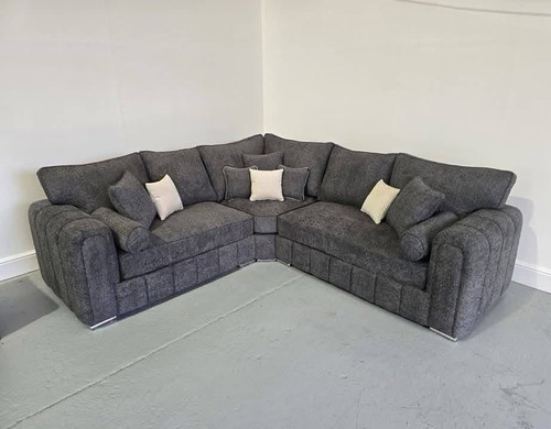 Lilly grey fabric corner - fabric,