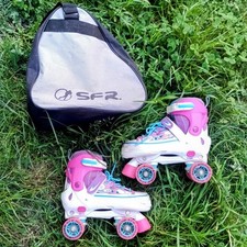 SFR Miami Kids Girls Women's Adjustable Quad Fiberlite ADC12 Roller Skates 3-6