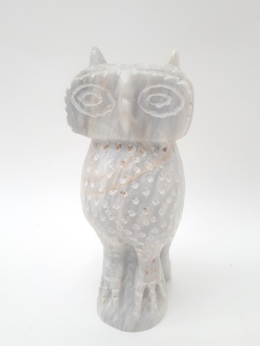 Natural stone carved owl - stone,