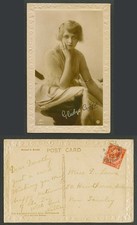 Actress Miss Gladys Cooper Printed Signature 1920 Old Real Photo Colour Postcard