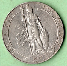 EDWARD VII SILVER FLORIN 1906. HIGH GRADE