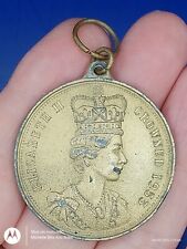 Gold Tone Medallion Elizabeth II 1953 Coronation