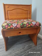 Natural Solid Oak Monk Bench with Storage