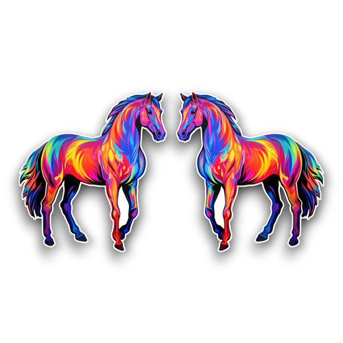 Small neon horse animal - small,
