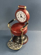 Barber's Chair Novelty Desk Clock - Red - Barber / Hairdressing Shop Display