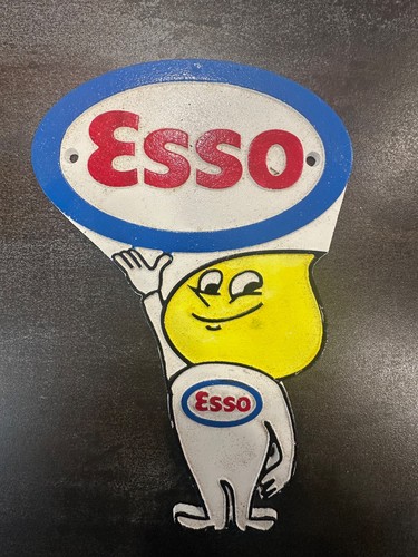 Esso oil sign cast - oil, sign,