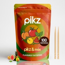 pikz Flavoured Toothpicks – Bold Strong Flavours, Resealable – 100 Toothpicks