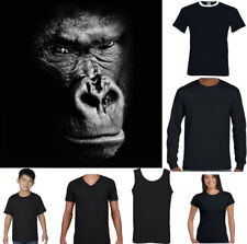 GORILLA T-SHIRT Face 3D Large Animal Primate Monkey Environment Unisex Top