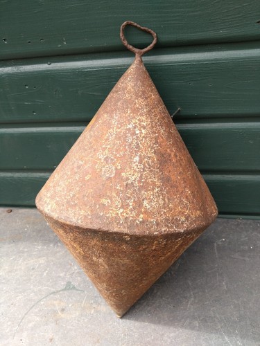 Vintage metal buoy large - metal,