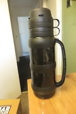 LARGE TESCO 1ltr VACUUM FLASK - WITH 2 CUPS - POURING LID - LOOK
