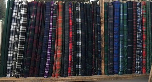 Tartan fabrics quality - 80+,