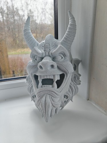 Japanese oni mask wall - japanese,